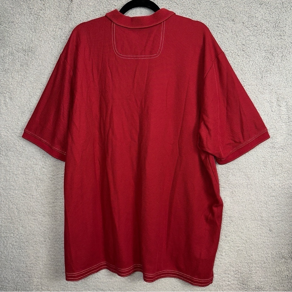 Tommy Bahama Mens Emfielder Polo Shirt Dark Wine Red 2XL Supima Cotton Golf - Picture 4 of 8